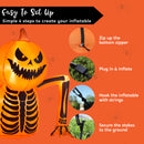 5.5 FT Halloween Pumpkin Skeleton Inflatable with LED Lights
