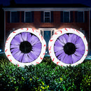 Joiedomi 2 Pack 3 FT Halloween Inflatable Purple Eyes with LED Lights
