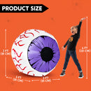Joiedomi 2 Pack 3 FT Halloween Inflatable Purple Eyes with LED Lights