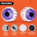 Joiedomi 2 Pack 3 FT Halloween Inflatable Purple Eyes with LED Lights