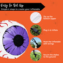 Joiedomi 2 Pack 3 FT Halloween Inflatable Purple Eyes with LED Lights