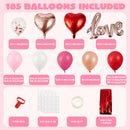 338 Pcs Valentine's Day Balloon Arch Set