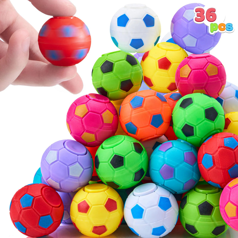 36 Pack Soccer Fidget Spinners, Kids Soccer Party Favors Fidget Toys Bulk