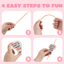 36 Packs Neon Valentines Day Gift Bulb Cards with Glow Sticks, Glow Necklaces