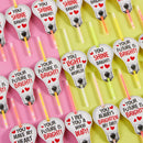 36 Packs Neon Valentines Day Gift Bulb Cards with Glow Sticks, Glow Necklaces