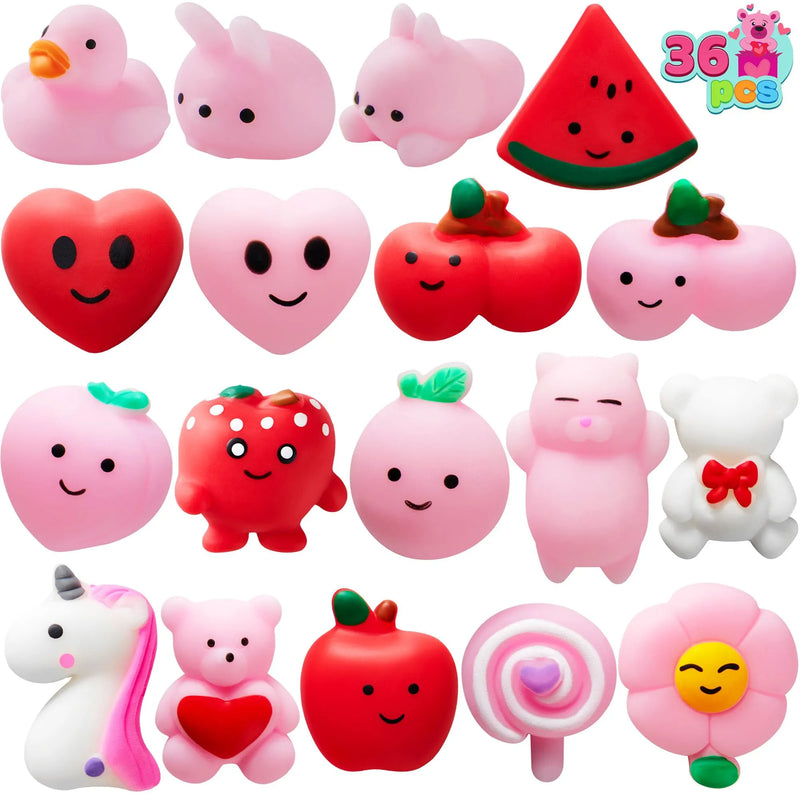 36 Packs Valentine’s Day Gift Mochi Squishy Toys