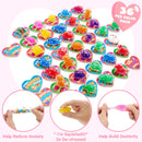36 Packs Valentine’s Day Heart Gift Cards with Water Jelly Squishy Toys for Classroom Exchange