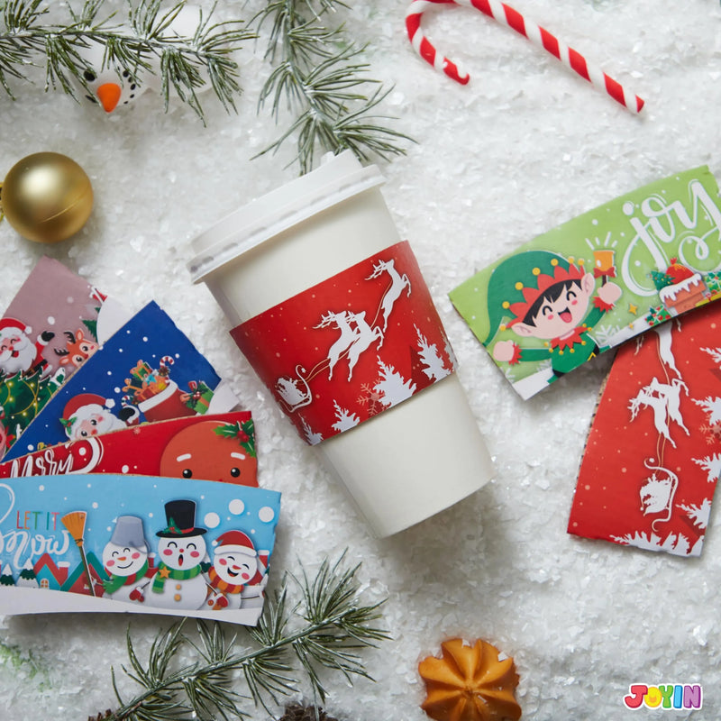 36Pcs 12oz to 20oz 6 Designs Christmas Coffee Cup Sleeves
