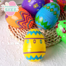 36Pcs 3.15in Printed Colorful Plastic Easter Eggs for Easter Egg Hunt
