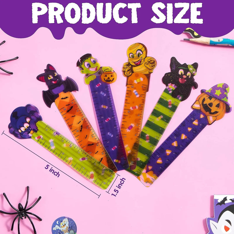 36Pcs 6Designs Halloween Bookmark Rulers