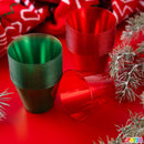 36Pcs 9 OZ Christmas Red and Green Plastic Drinking Cups