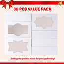 36 Pcs Christmas Cookie Boxes, Plain White Treat Boxes