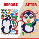 36 Pcs Christmas Make A Face Sticker Sheet for Kids