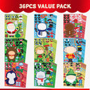 36 Pcs Christmas Make A Face Sticker Sheet for Kids