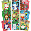 36 Pcs Christmas Make A Face Sticker Sheet for Kids