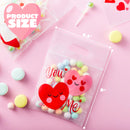 36 Pcs Valentine’s Day Cellophane Gift Bag, Candy Treat Bag with 6 Designs for Kids Party Favor Supplies