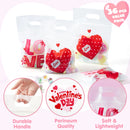 36 Pcs Valentine’s Day Cellophane Gift Bag, Candy Treat Bag with 6 Designs for Kids Party Favor Supplies