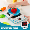 37Pcs Kids Kitchen Playset, Toddler Pretend Cooking Toy Set with Pans, Pots, Utensils Cookware Toys, Play Food, Cutting Vegetables