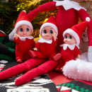 3PCS Christmas Red Tiny Elf Doll Soft Plush Toy Doll for Christmas Decor