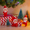 3PCS Christmas Red Tiny Elf Doll Soft Plush Toy Doll for Christmas Decor