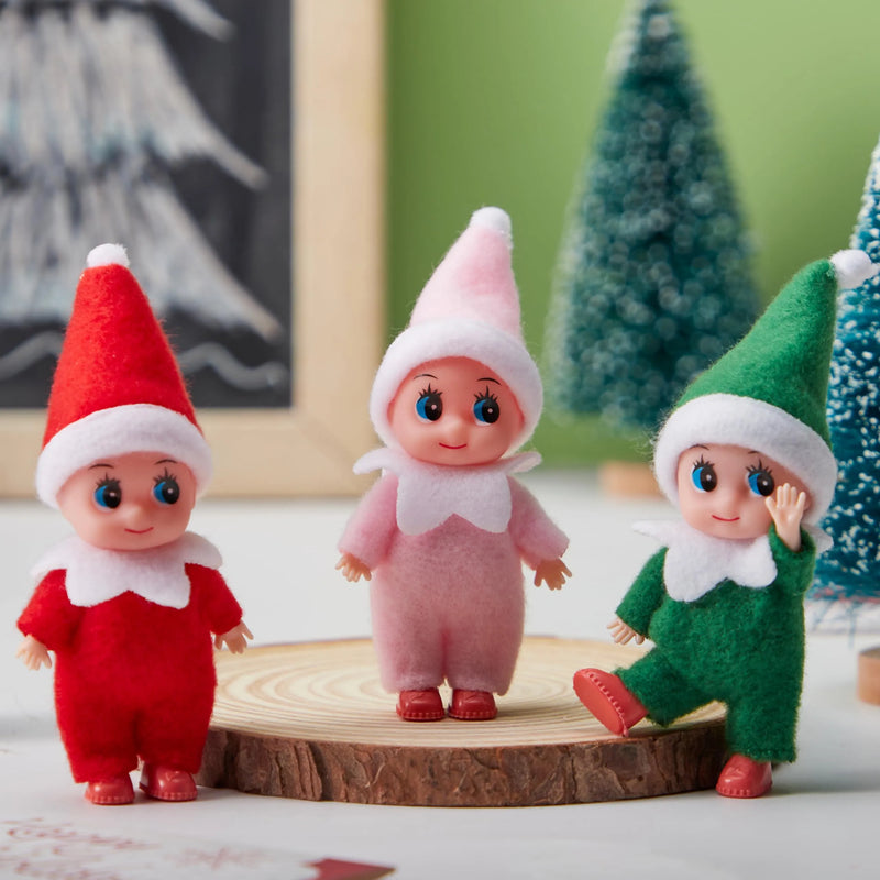 3PCS Tiny Elf Doll Christmas Holiday Decoration Accessories Gift