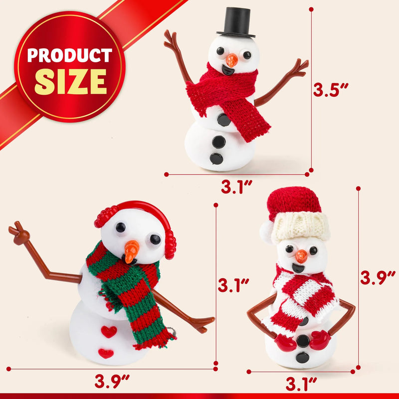 3 Pack DIY Snowman Christmas Craft Kit for Christmas Arts