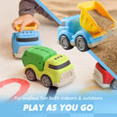 3 Pack Trucks for Toddlers Includes Garbage Truck