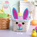 3Pcs Easter Bamboo Baskets, Bunny Chick Carrot Baskets for Baby Girls Boys First Easter