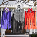 3 Pcs Halloween Hanging Clowns Decorations, one 47in, Two 35.4in Scary Hanging Clowns in Varies Colors