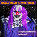 3 Pcs Halloween Hanging Clowns Decorations, one 47in, Two 35.4in Scary Hanging Clowns in Varies Colors