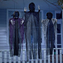 3 Pcs Halloween Hanging Grim Reapers Decorations, one 47in, two 35in Faceless Hanging Ghost