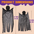 3 Pcs Halloween Hanging Grim Reapers Decorations, one 47in, two 35in Faceless Hanging Ghost