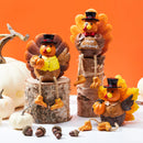 3 Pcs Thanksgiving Turkey Tabletop Centerpieces, Resin Turkey Fall Figurine