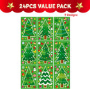 24 Pcs Christmas Tree Stickers, Make Your Own Christmas Tree Stickers Sheets