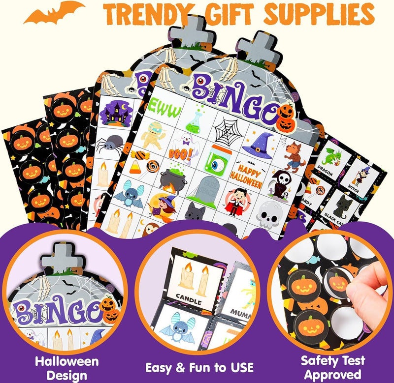 28pcs Halloween Bingo Card Game