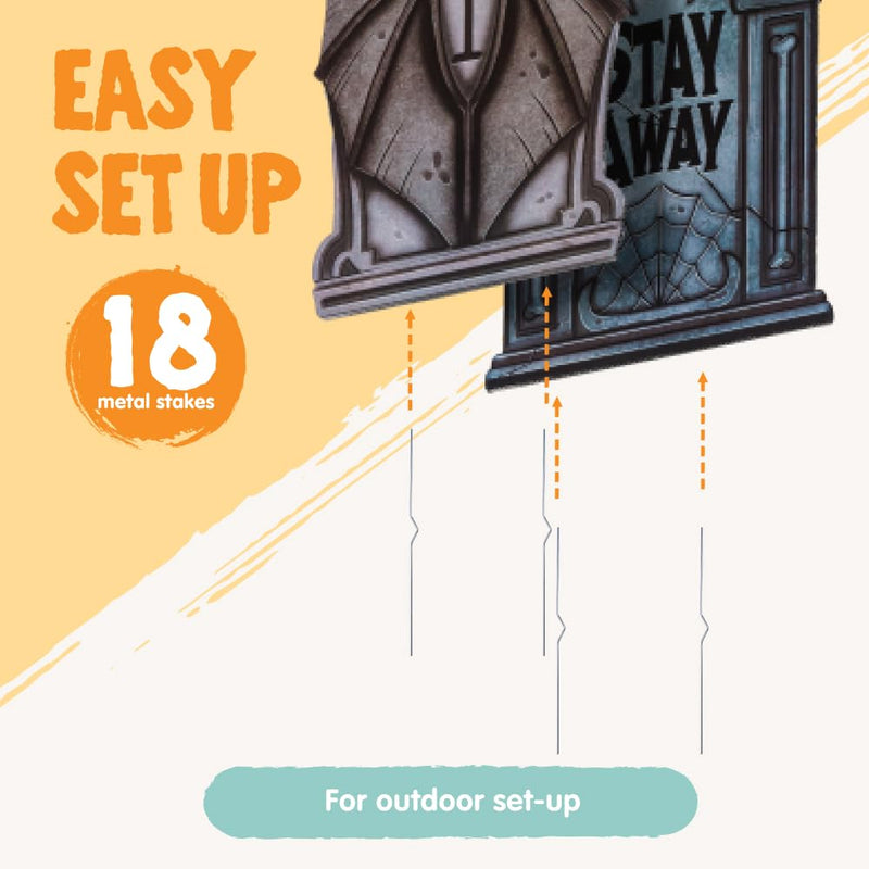 16" 9 Pcs Halloween Tombstones Decorations