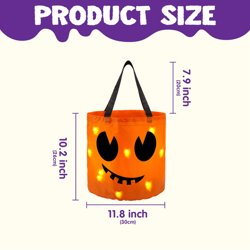 3 PCS Halloween Candy Pumpkin Buckets