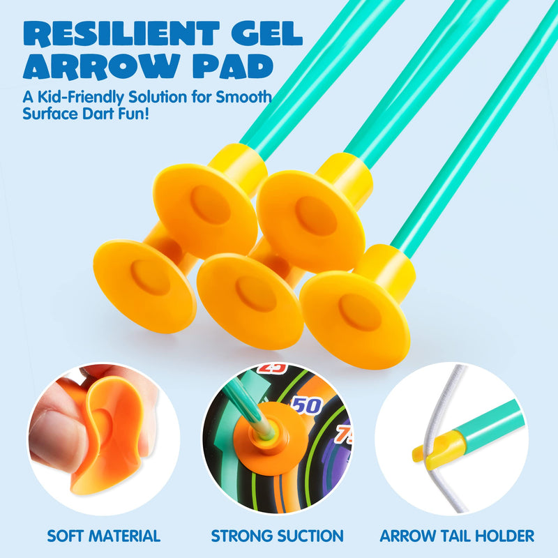 Kids Bow and Arrow Set, LED Light Up Archery Toy - Aqua Blue