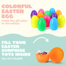 12Pcs 8" Jumbo Plastic Easter Egg Shells Fillable for Easter Egg Hunt