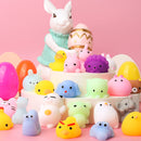 24 Pcs Easter Prefilled Eggs with Mochi Squishy Toys