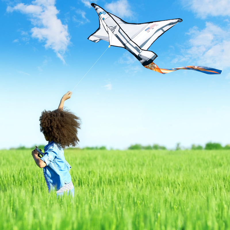 Spaceship Kite Easy to Fly for Kids and Adults with 262.5 ft String
