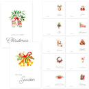 24 PCS White Christmas Cards with Envelopes and Stickers