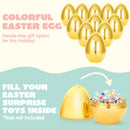 24Pcs Large Plastic Golden Easter Eggs, 6 Inches Jumbo Eggs Fillable