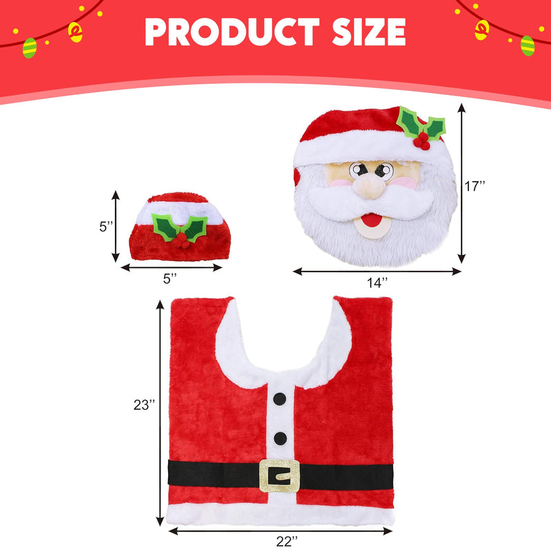 5 Pcs Christmas Theme Bathroom Decoration Set