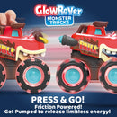 3 Pack Monster Truck Toy - Motion Activated Light Up Cars for Toddlers