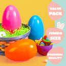 12Pcs Large Plastic Easter Eggs, 6 Inches Colorful Jumbo Eggs Fillable