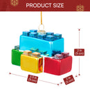 Christmas Building Blocks Glass Small Ornament