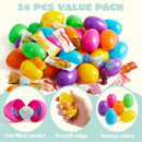 24 Pcs Easter Candy Filled Plastic Eggs
