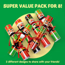 8Pcs Nutcracker Style Christmas Cracker Set