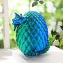 3D Printed Dragon Eggs with 12" Laser Blue-Green Dragon Inside